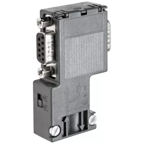   Conector de bus PROFIBUS Siemens 6ES7972-0BB12-0XA0, unghi de 90 de grade, viteză maximă de 12 Mbit/s, cu conector PG