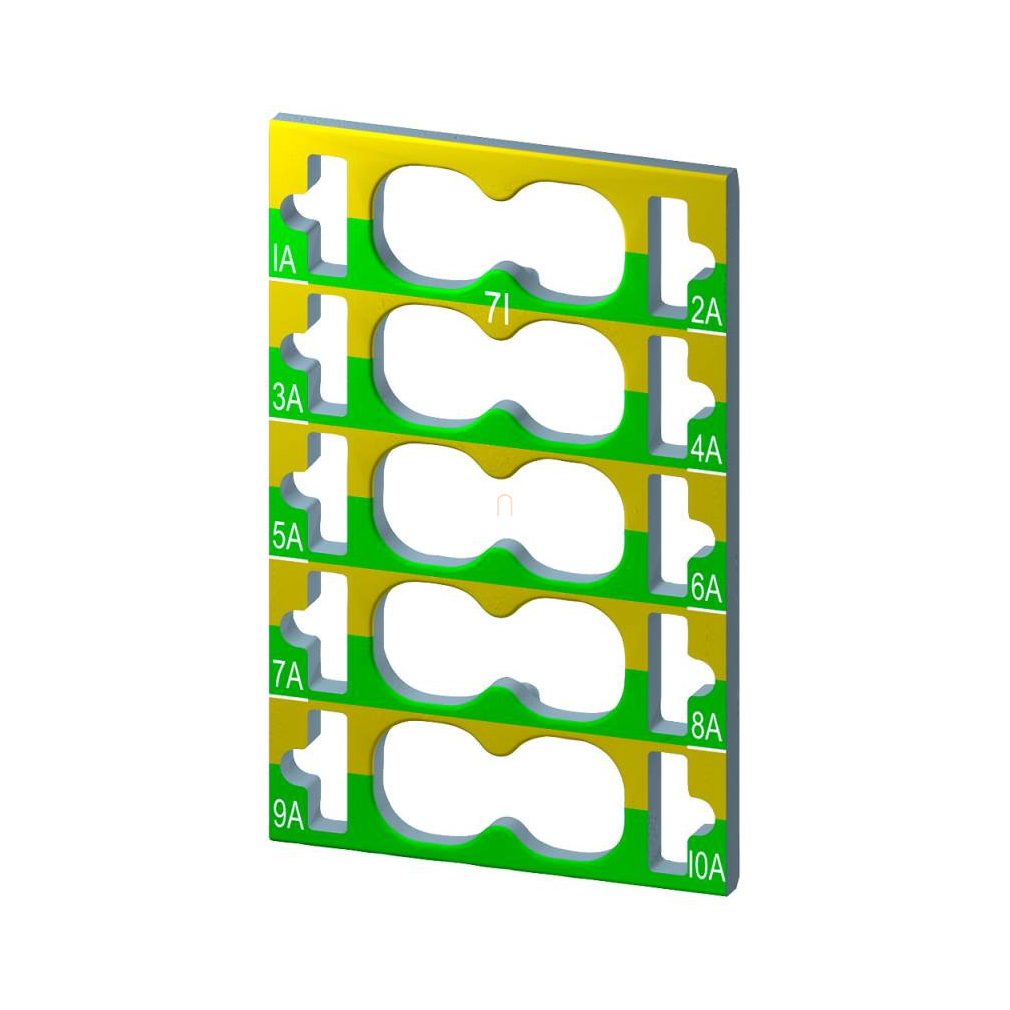 Siemens 6ES7193-6CP71-2AA0 ET 200SP etichetă cu cod de culoare, cod de culoare: CC71, galben/verde, 10 buc./pachet
