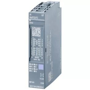   Siemens 6ES7134-6JD00-0CA1 ET200SP AI 4xRTD/TC 2-/3-/4-fire HF, tip BU A0 sau A1, cod de culoare CC00, 16 biți, ± 0,1%