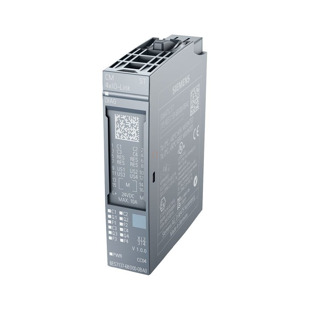 Siemens 6ES7137-6BD00-0BA0 ET200SP CM 4x IO-Link Master V1.1 Standard, kommunikációs modul