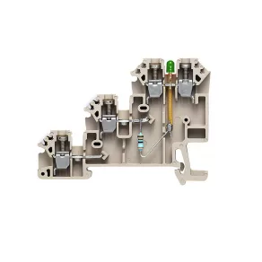   Bloc de borne pentru senzori și dispozitive de comandă DLI 2.5/LD-GN/PNP +- DB (0,13-4 mm²), 30 V/24 A, bej 1783970000 Weidmüller