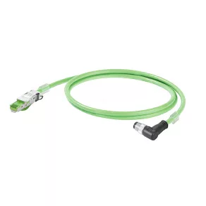   Cablu de conectare Profinet, tip pipă, M12/RJ45 Cat.5e, PUR, 5 metri 1059760050 Weidmüller
