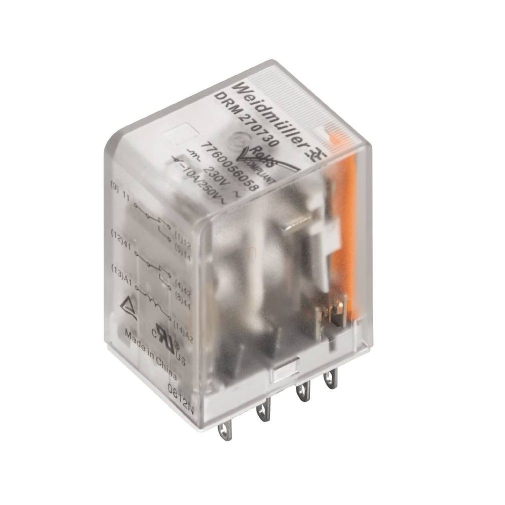 DRM2700 24VDC 2CO LD 10A AgNi 2 relee morse, cu LED, 24V DC 7760056077 Weidmüller
