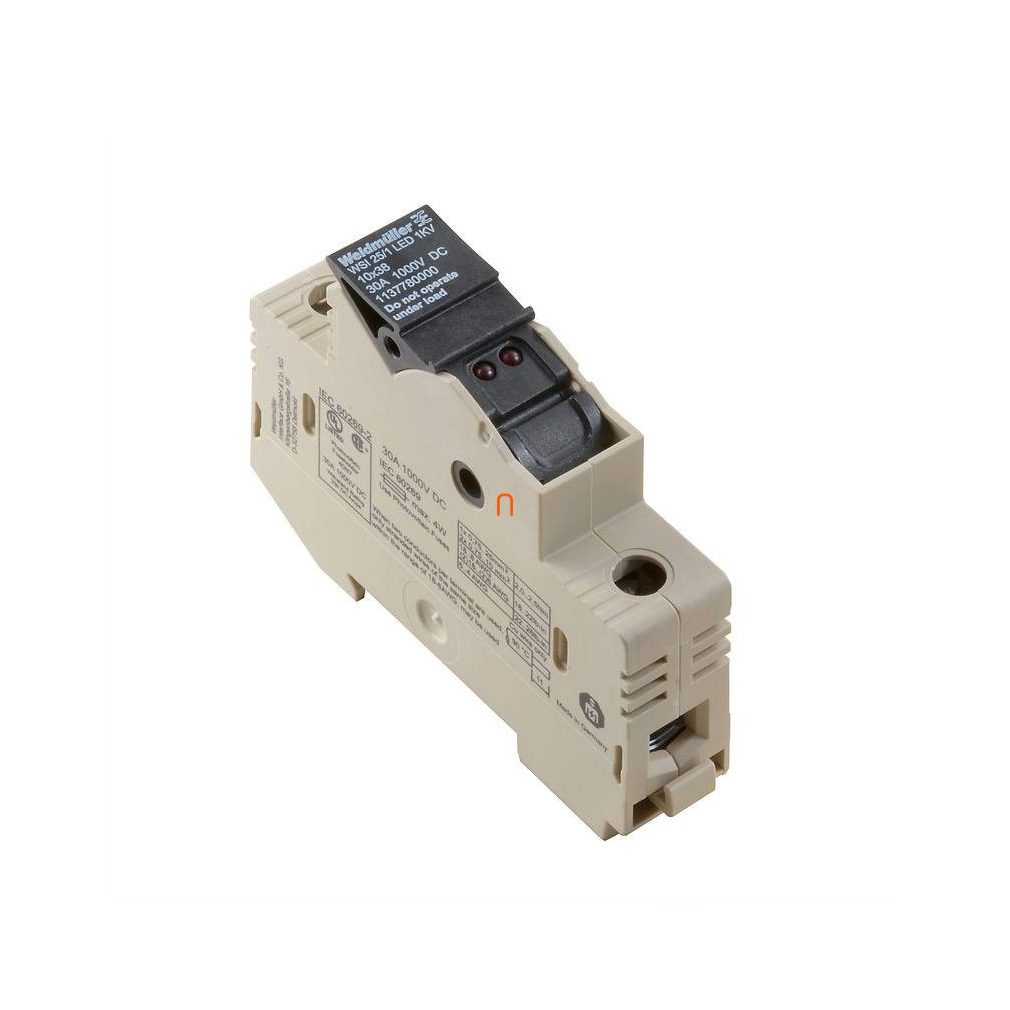 Conector de siguranță, 30 A, 25 mm2, WSI 25/1 10X38/LED 1 kV 1137780000 Weidmüller
