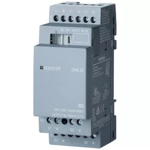   Siemens 6ED1055-1CB00-0BA2 LOGO! DM8 24, (24 V c.c.), 4 intr. digitale / 4 ieș. digitale (cu tranzistori, 0,3 A)