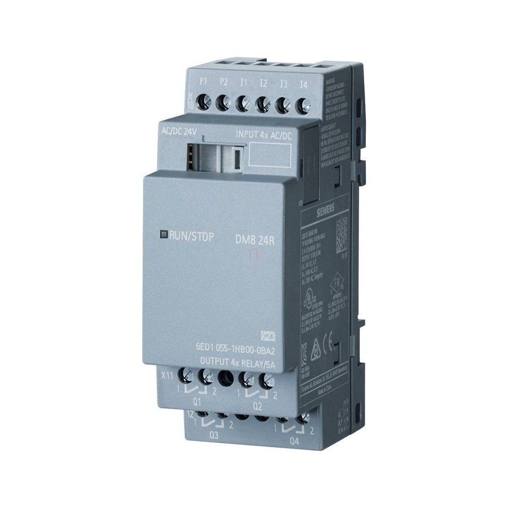 Siemens 6ED1055-1HB00-0BA2 LOGO! DM8 24R, (24VAC/DC), 4DI / 4DO (rele, 5A)