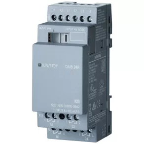   Siemens 6ED1055-1HB00-0BA2 LOGO! DM8 24R, (24 V c.a./c.c.), 4 intr. digitale / 4 ieș. digitale (relee, 5 A)