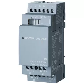  Siemens 6ED1055-1MB00-0BA2 LOGO! DM8 12/24R, (12/24 V c.c.), 4 intr. / 4 ieș. (relee, 5 A) [pentru LOGO! 8]