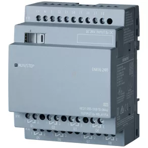   Siemens 6ED1055-1NB10-0BA2 LOGO! DM 16 24R (24 V c.c.) 8 intr. / 8 ieș. (relee, 5 A) pentru LOGO! 8