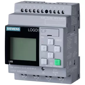   Siemens 6ED1052-1FB08-0BA2 LOGO! 230RCE (115/230 V c.a./c.c.), 8 intr. / 4 ieș. (relee, 10 A), ceas, Ethernet, server web, înregistrare date