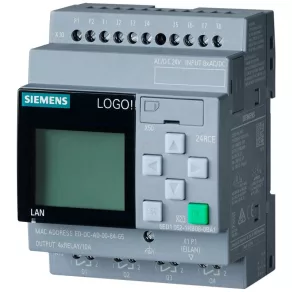   Siemens 6ED1052-1HB08-0BA2 LOGO! 24RCE (24 V c.a./c.c.), 8 intr. digitale / 4 ieș. digitale (releu, 10 A), ceas, Ethernet, server web, înregistrare date