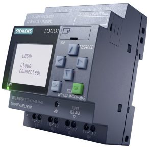   Siemens 6ED1052-1MD08-0BA2 LOGO! 12/24RCE (12/24 VCC), 8DI (4AI, 0-10 V) / 4DO (relee, 10 A), ceas, Ethernet, server web, înregistrator de date