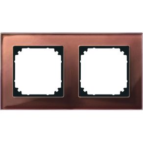   Rama dublă Schneider Merten M-Plan, maro mahon (sticlă) 489215