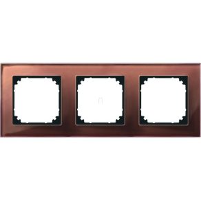   Rama triplă Schneider Merten M-Plan, maro mahon (sticlă) 489315