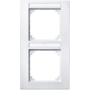   Schneider Merten M-Plan cadru dublu etichetabil, vertical, alb mat 476219