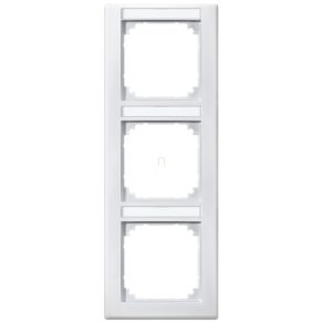  Cadru triplu etichetabil Schneider Merten M-Smart, vertical, alb mat 474319