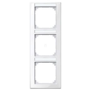   Schneider Merten M-Smart triplu etichetabil, cadru vertical, alb polar 470319