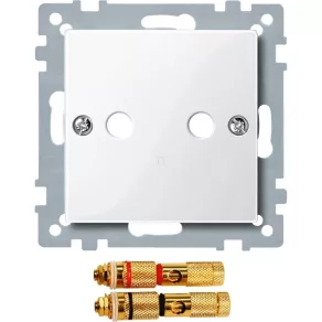   Schneider Merten Capac, pentru conectori de difuzoare „high-end”, System-M, alb polar 468819