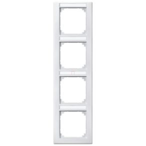   Cadru cvadruplu Schneider Merten M-Smart etichetabil, vertical, alb mat 474419