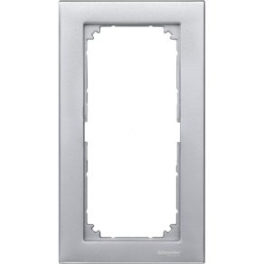   Cadru dublu Schneider Merten M-Plan, cameră simplă, aluminiu 488860