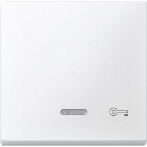   Comutator cu cheie Schneider Merten, cu simbol cheie, pentru funcții de semnalizare luminoasă, System-M, alb mat 430719