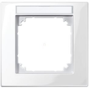   Cadru simplu etichetabil Schneider Merten M-Plan, alb polar 514119