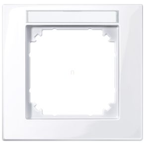   Cadru simplu etichetabil Schneider Merten M-Plan, alb activ 514125