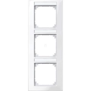   Schneider Merten M-Plan triplu etichetabil, cadru vertical, alb polar 513319
