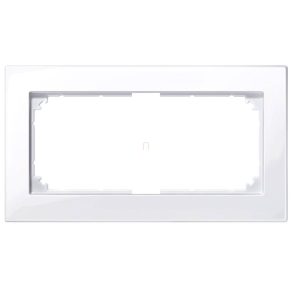   Cadru dublu Schneider Merten M-Plan, compartiment unic, alb activ 515825