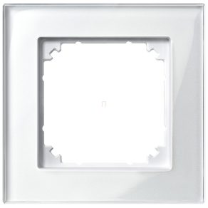   Rama simplă Schneider Merten M-Plan, alb perlat (sticlă) 489119
