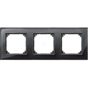   Rama triplă Schneider Merten M-Plan, negru onix (sticlă) 489303