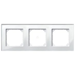   Rama triplă Schneider Merten M-Plan, alb perlat (sticlă) 489319