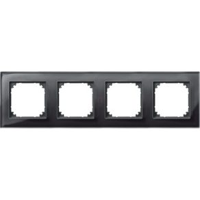   Rama cvadruplă Schneider Merten M-Plan, negru onix (sticlă) 489403