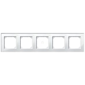   Schneider Merten M-Plan cinci rame, alb perlat (sticlă) 489519