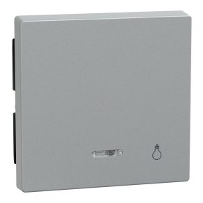   Comutator cu cheie Schneider Merten, cu semnal luminos, pentru funcții de semnalizare luminoasă, System-M, aluminiu 430960
