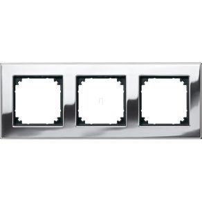 Cadru triplu Schneider Merten M-Plan, crom (metal) 475339