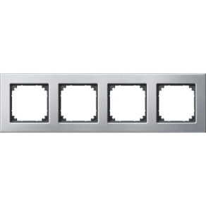   Rama cvadruplă Schneider Merten M-Plan, platină (metal) 475460