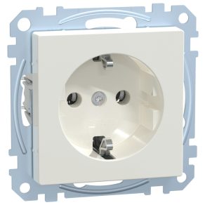   Priză Schneider Merten 2P+F, cu șurub, 16A, System-M, alb mat MEG2401-0419