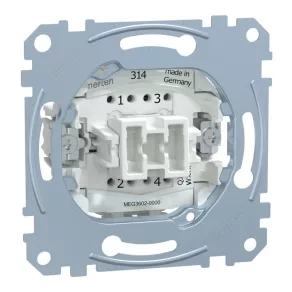   Schneider Electric Merten - MEG3602-0000 - Întrerupător bipolar, cu indicator luminos, cu arc, 16 A