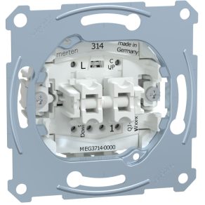   Comutator pentru rulouri Schneider Merten, cu contact suplimentar, cu arc, 10AX MEG3714-0000