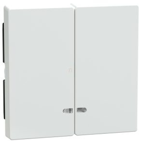   Cheie dublă Schneider Merten, pentru funcții de semnalizare luminoasă, System-M, alb activ MEG3420-0325