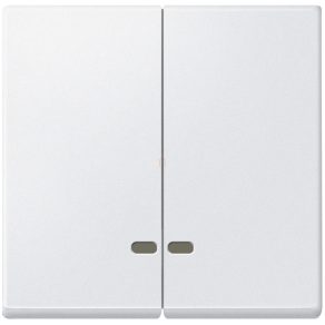   Cheie dublă Schneider Merten pentru funcții de semnalizare luminoasă, System-M, alb mat MEG3420-0419