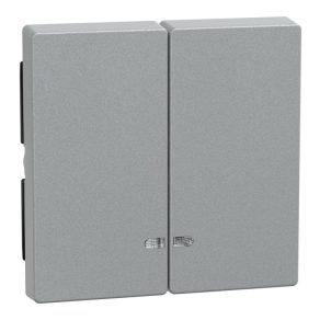  Schneider Electric Merten System M - MEG3420-0460 - Cheie dublă, pentru funcții de semnalizare luminoasă, aluminiu