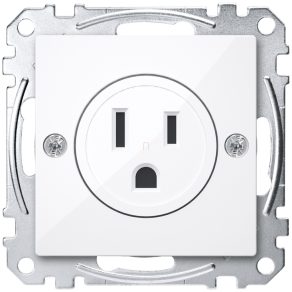   Priză Schneider Merten American 2P+F, 15 A, 125 V, System-M, alb activ MEG2151-0325