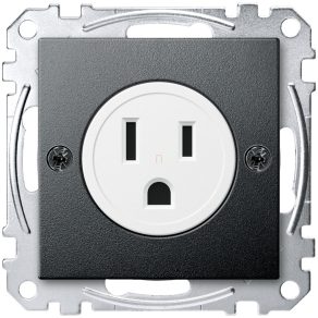   Priză Schneider Merten American 2P+F, 15 A, 125 V, System-M, antracit MEG2151-0414