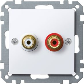   Schneider Electric Merten System M - MEG4350-0325 - Priză audio (RCA), alb activ