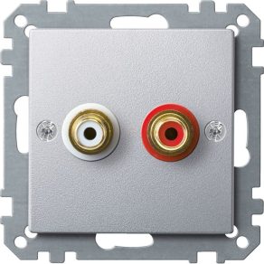  Schneider Electric Merten System M - MEG4350-0460 - Priză audio (RCA), aluminiu