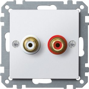   Priză audio Schneider Merten (RCA), System-M, alb mat MEG4350-0419