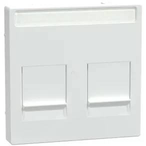   Schneider Merten Capac pentru module modulare 2xRJ45, cu posibilitate de inscripționare, System-M, alb strălucitor MEG4564-0325
