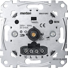   Comutator rotativ Schneider Merten cu buton rotativ, pentru sarcini capacitive, 20-315 W MEG5136-0000
